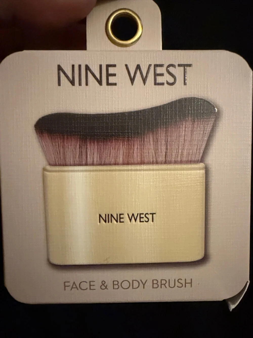 Nine West Gold Handle Brush with Pink & Black Bristles